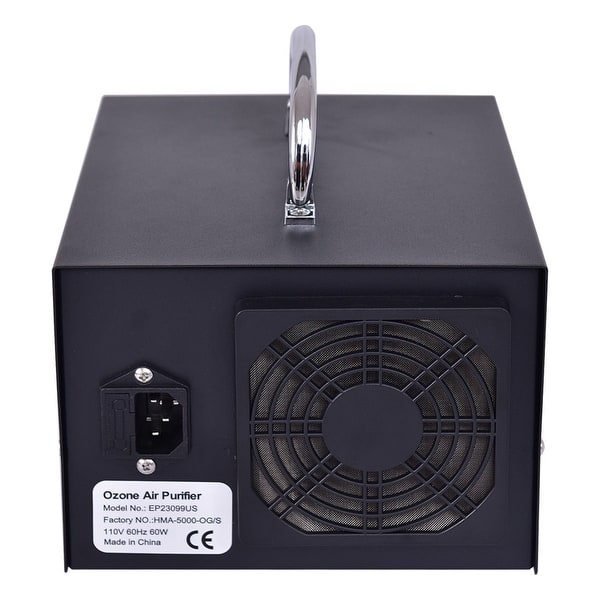 Oteymart 5000mg Commercial Ozone Generator Industrial Air Ionizer Eliminator Machine Home Air Deodorizer for Rooms Cars and Pets Room Black Smoke