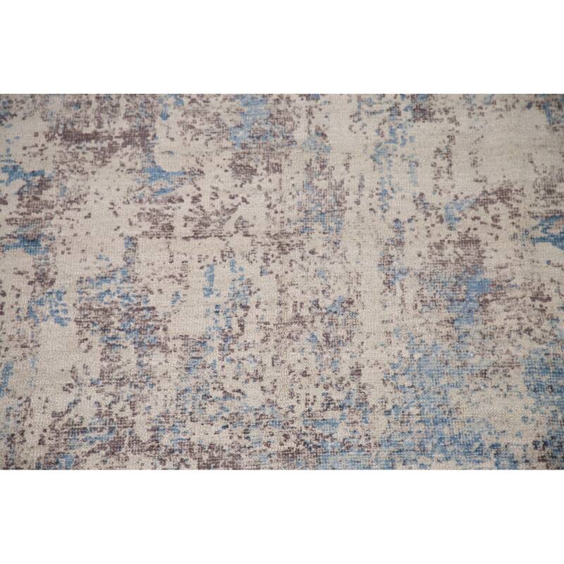 Modern Oriental Area Rug Handmade Wool Carpet - 7'9"x 9'8"