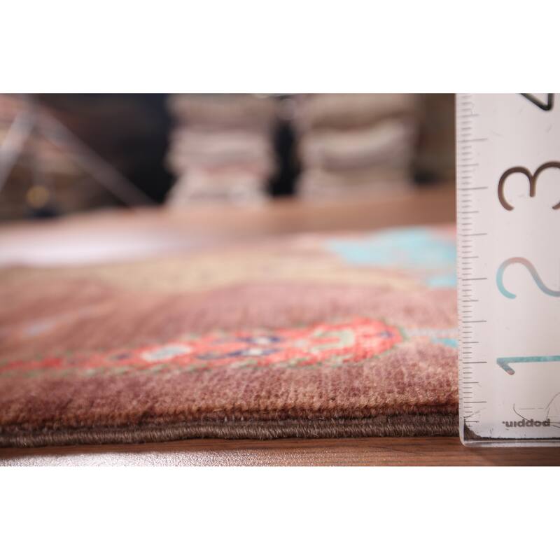 Animals Design Ziegler Foyer Rug Handmade Brown Wool Carpet - 2'0" x 3'1"