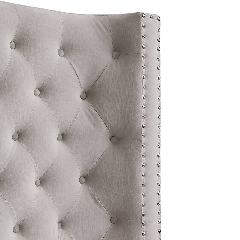 Furniture of America Arun Modern Fabric Low Profile Panel Bed
