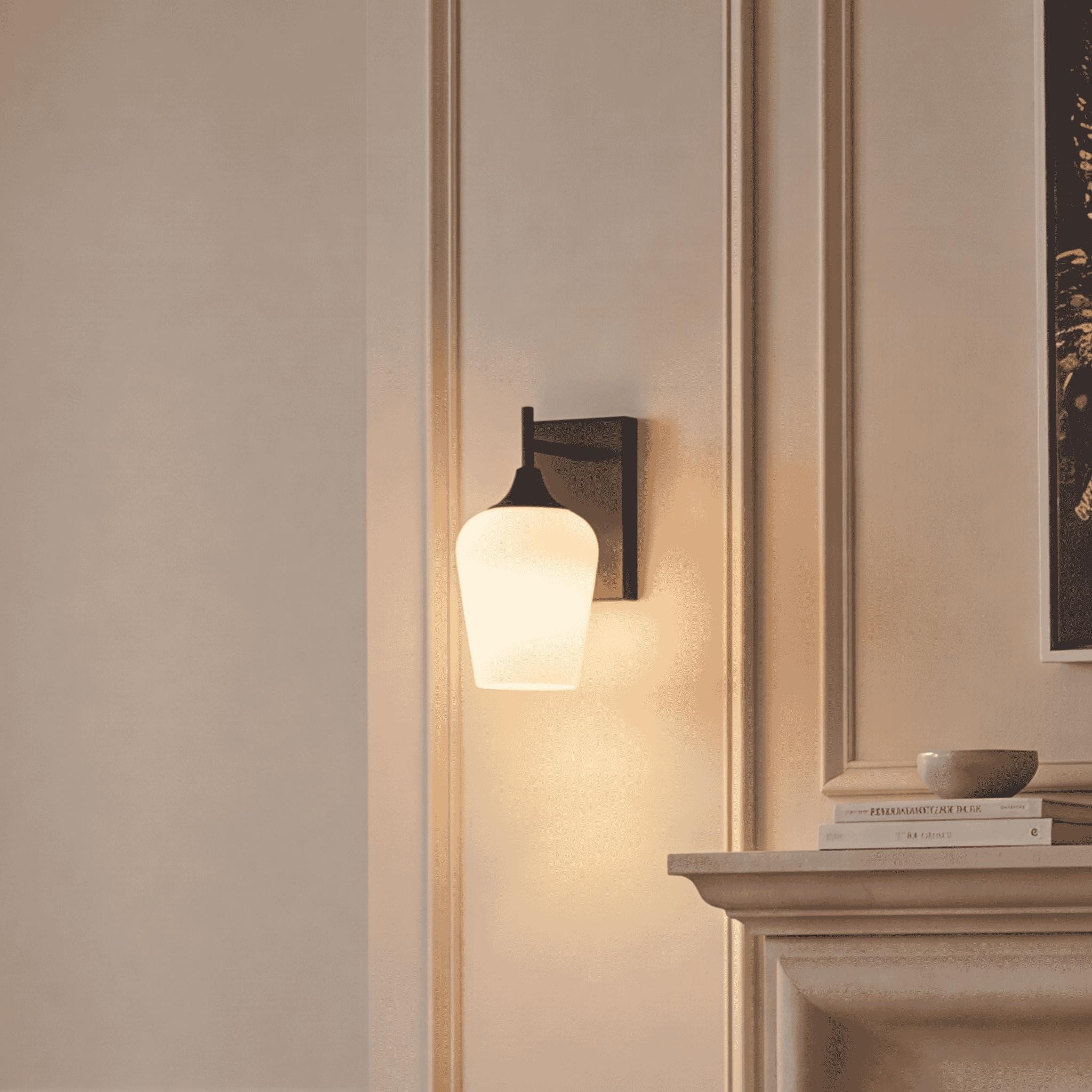 Octave 1-Light Wall Sconce in Matte Black