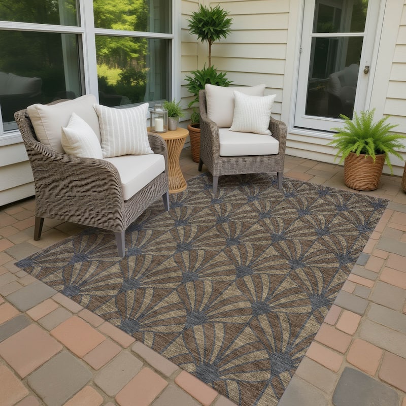 Machine Washable Indoor/ Outdoor Casual Kim Chantille Rug - Chocolate - 2'6" x 3'10"