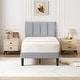 preview thumbnail 70 of 70, Kids Bed Frame, Height Adjustable Upholstered Bed, Twin Size Bed Set of 2