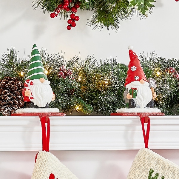 本物 Penguin Snowman Santa Resin Glitzhome Gnomes JOY with 小物