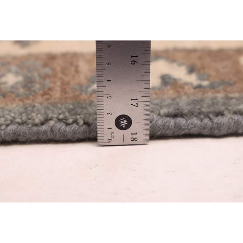 ECARPETGALLERY Hand-knotted Modern Oushak Dark Teal Wool Rug - 9'0 x 12'0