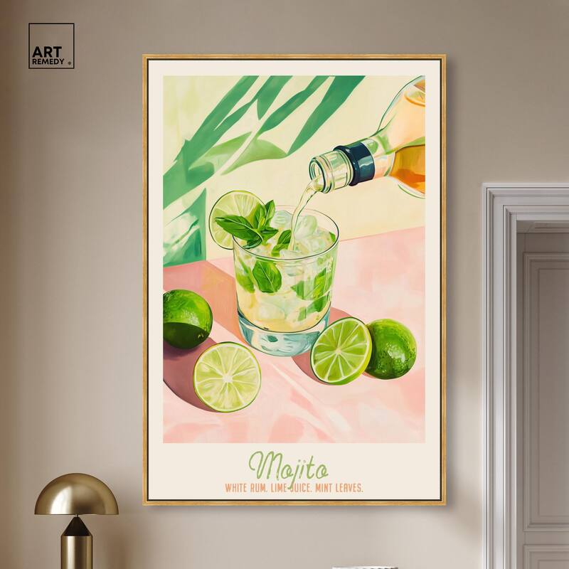 Mojito Recipe Poster Canvas by Art Remedy