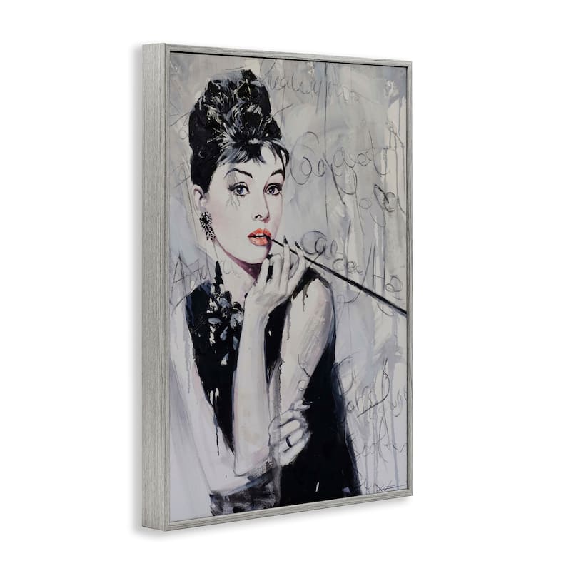 Stupell Bold & Classic Audrey Framed Giclee Art Design By Lucille Lee