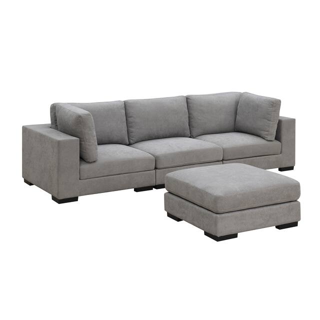 Linen Fabric Upholstered Modular Sofa Collection（Freely available in combination, e.g. 2 CornerSofa+1 ArmlessSofa）