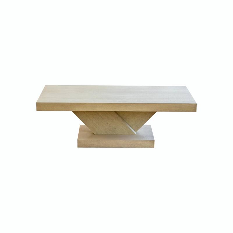 47" Modern Cross-Leg Coffee Table - Solid Wood Veneer Center Table with Sturdy X-Shape Design and Ample Storage