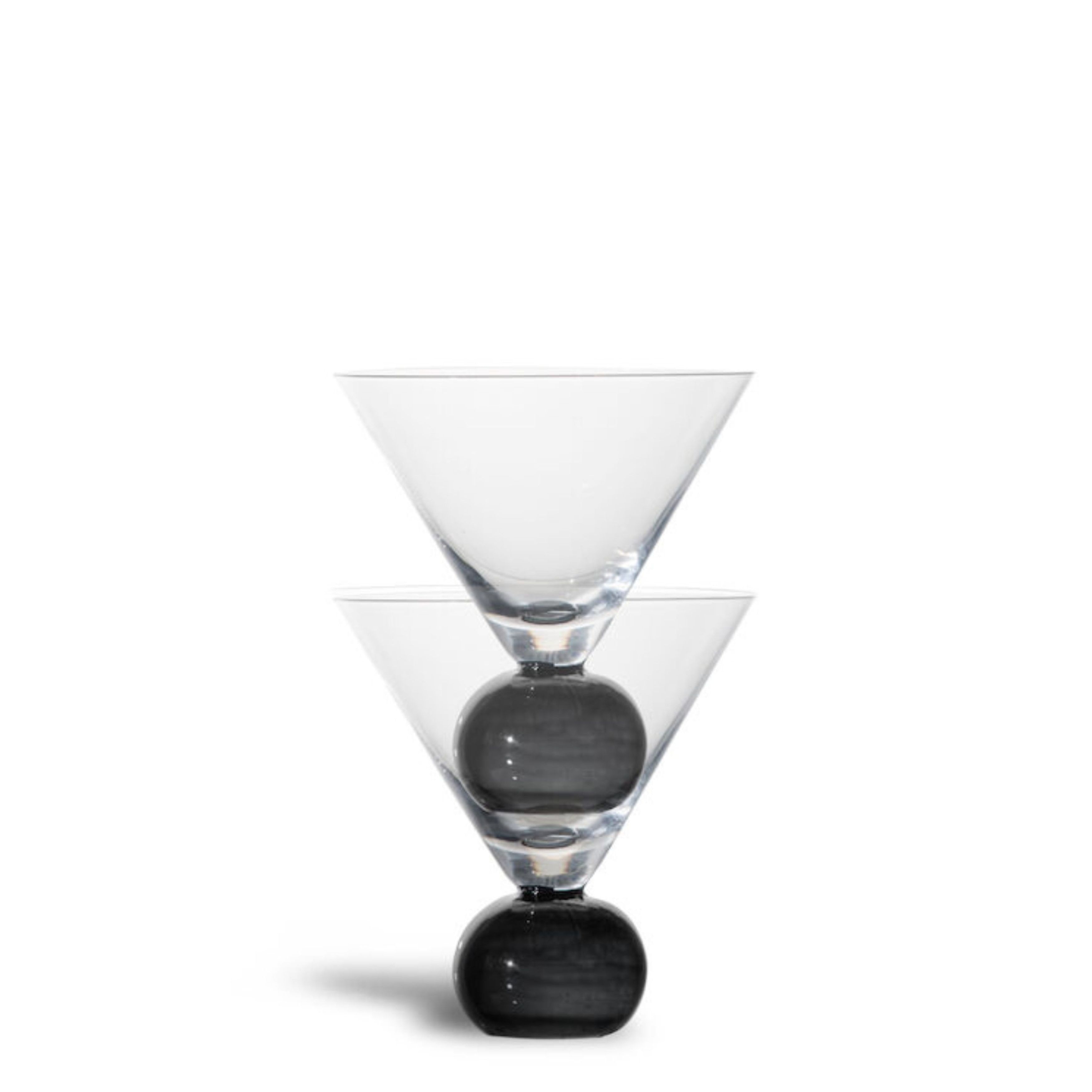 6.75 Black and White Checkered Chalk Martini Glass - Bed Bath & Beyond -  32226023