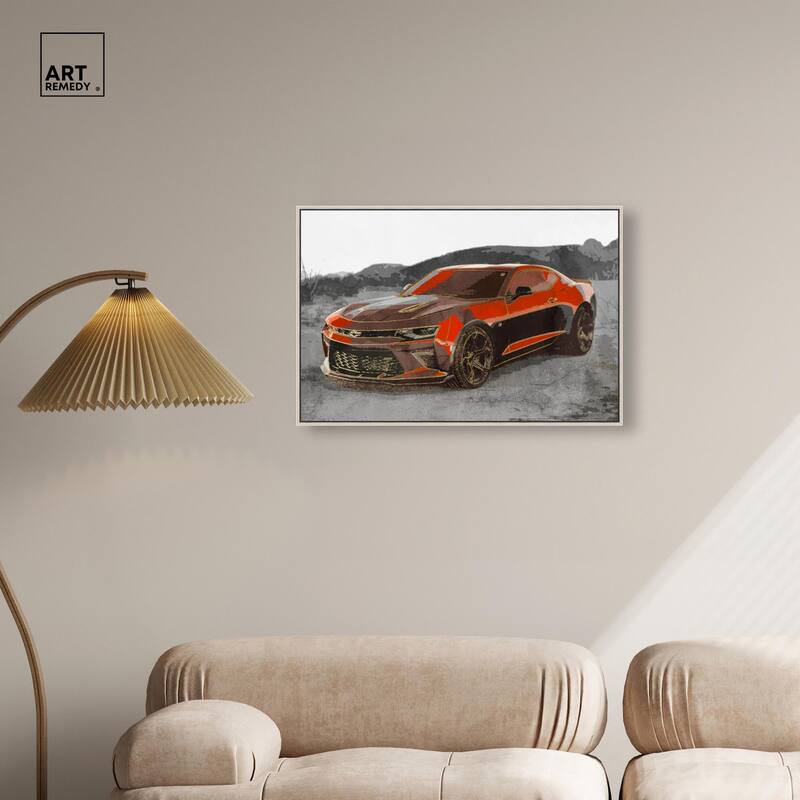 Red Sports Car Canvas by Art Remedy