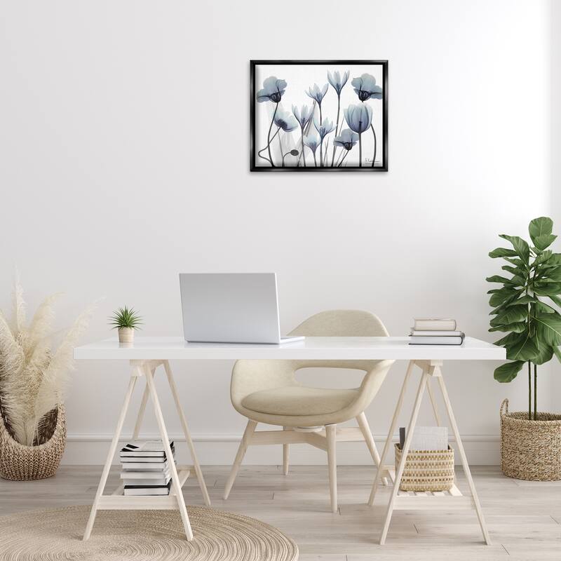 Stupell Delicate Mixed Chic Blooms Framed Floater Canvas Wall Art Design By Albert Koetsier