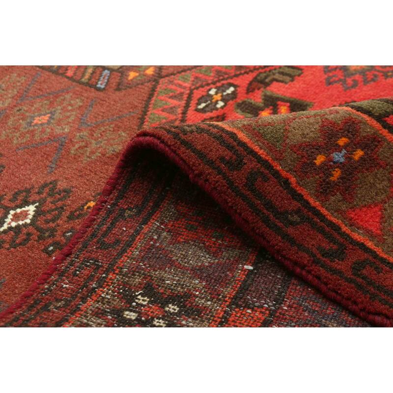 ECARPETGALLERY Hand-knotted Andelz Dark Red Wool Rug - 3'6 x 4'11