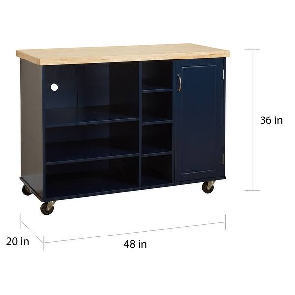 Simple Living Rolling Galvin Microwave Storage Cart