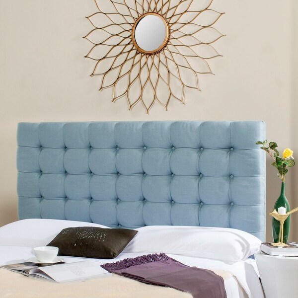 Light blue deals upholstered headboard