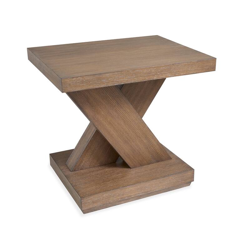 Magnussen Home Lansbury Antique Wheat Rectangular End Table - 20''W x 26''D x 24''H