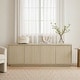 preview thumbnail 40 of 71, Wave Textured Modern Sideboard Cabinet