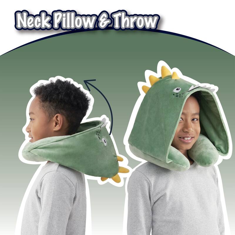 3D Animal Neck Pillow and Throw Set for Kids