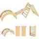 preview thumbnail 11 of 9, 4 in 1 Pikler Triangle Gym, Montessori Foldable Climber with Ramp