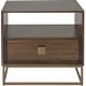preview thumbnail 1 of 1, Uttermost Bexley 16" Long Metal and Walnut Wood End Table Tobacco
