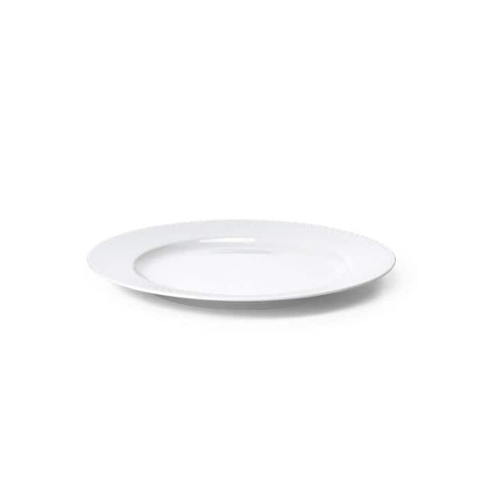 Lyngby Porcelæn Rhombe Plate, White - Ø: 8.3"