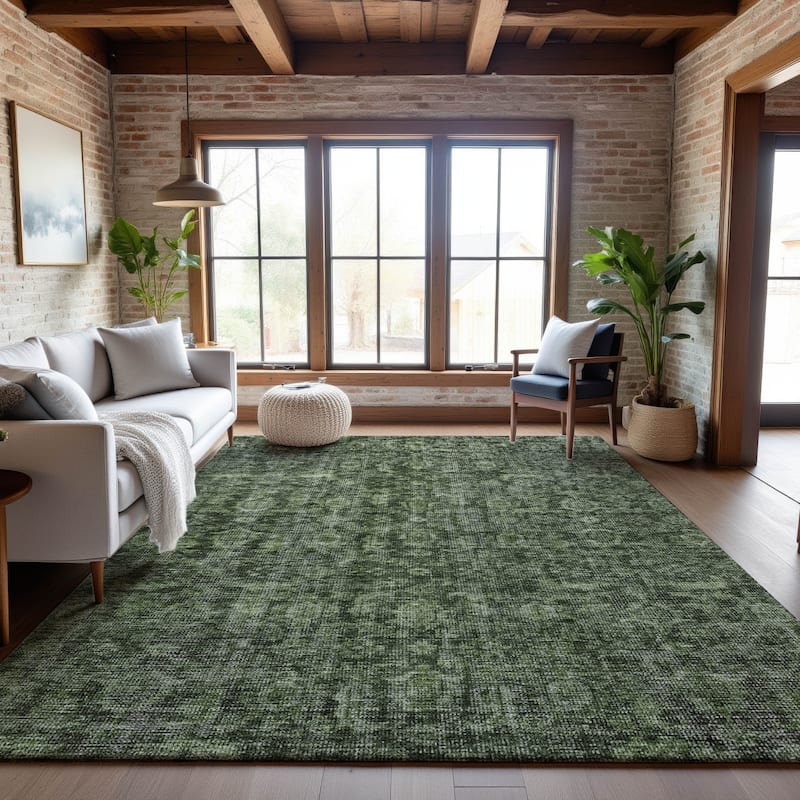 Premium Washable Super Soft Vintage Traditional Mayfield Rug - Cactus - 8' x 10'
