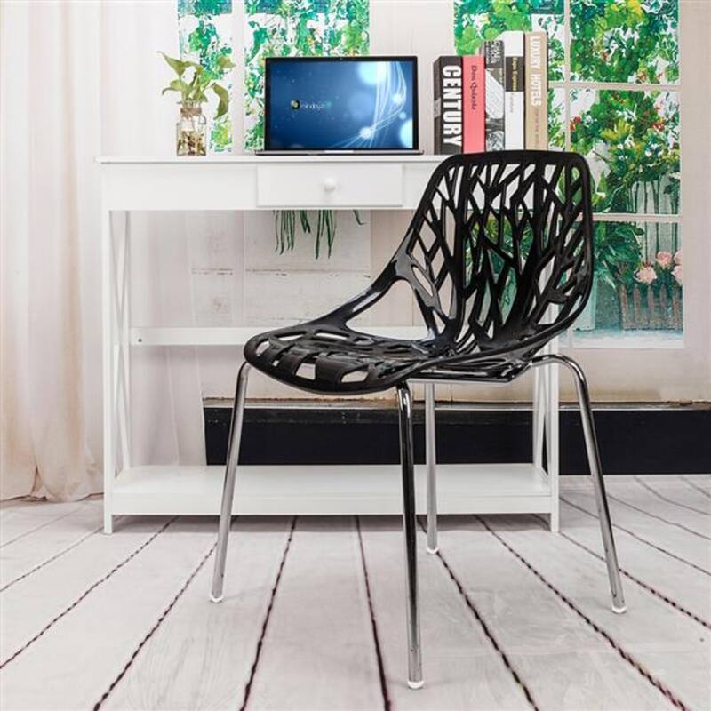 4pcs Birds Nest Style Lounge Chair Black - (21.3 x 21.3 x 33.5)"