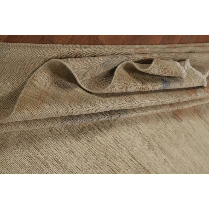 Oushak Turkish Area Rug Handmade Vegetable Dye Wool Carpet - 9'0"x 11'11"