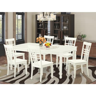 Coastal Dining Set - Table & 8 Chairs - Craftsman Style - Buttermilk Cherry Finish