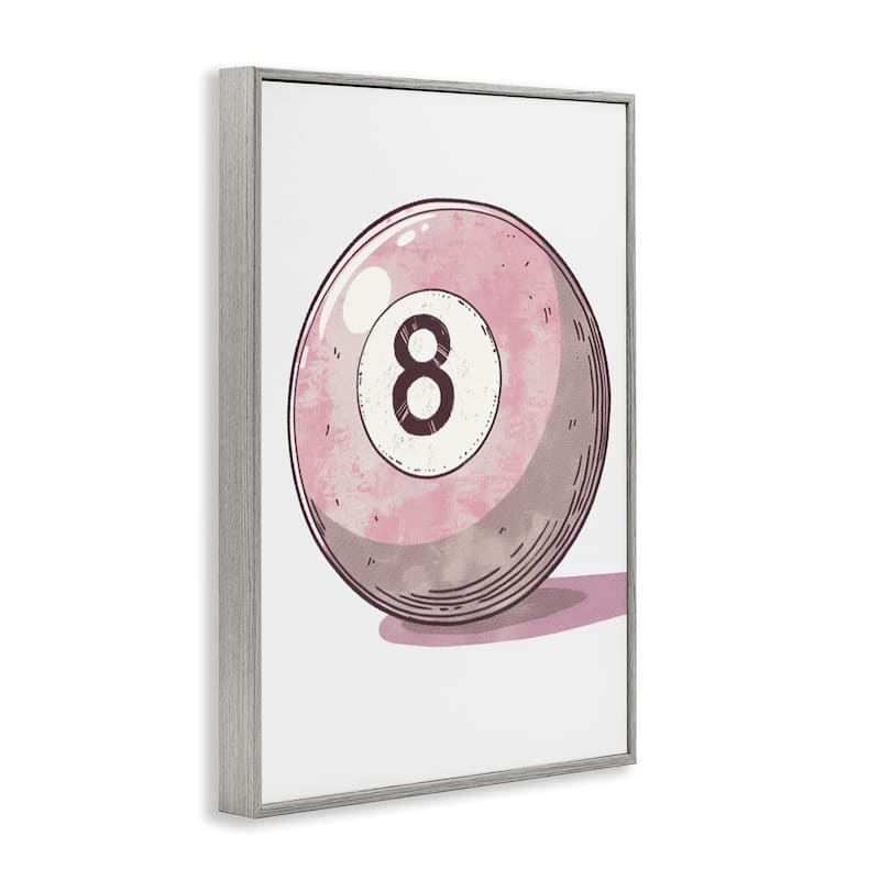 Stupell Pastel Eight Ball Framed Giclee Art Design By LSR Design Studio