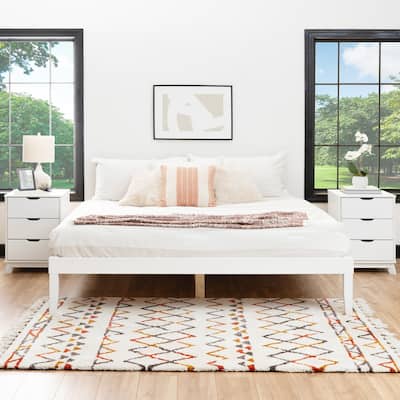 Purcell Bedroom 3-Piece Set with 3-Drawer Nightstands (Set of 2)