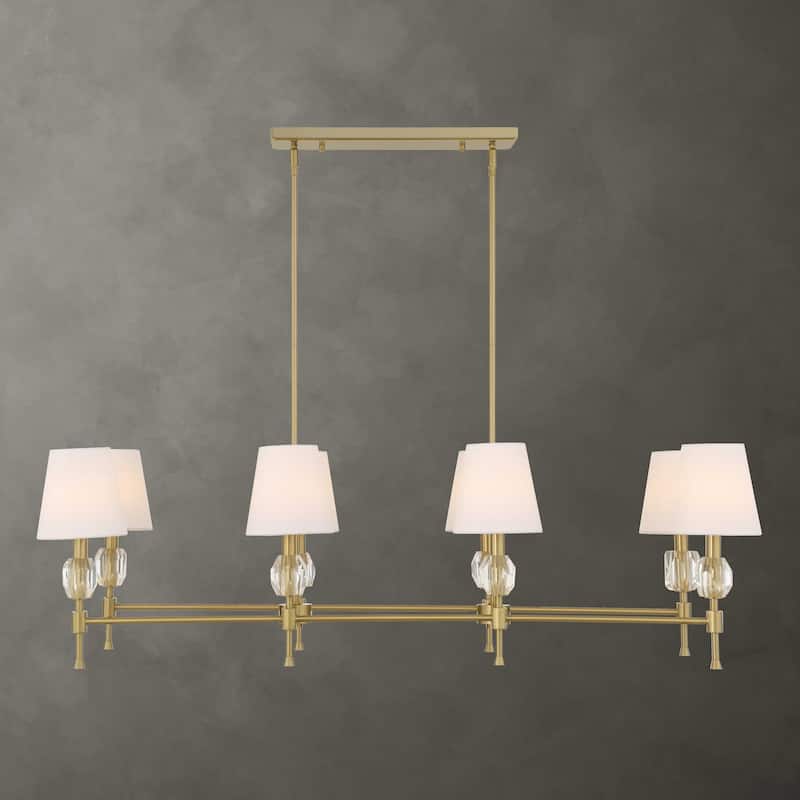 Uttermost Arques 8 Light Linear Chandelier - 48"W x 18.125"D x 14.5"H