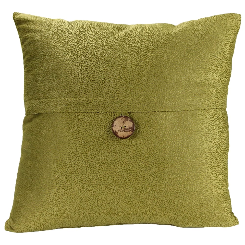 20" x 20" Solid Reversible Indoor Throw Pillow with Front Button