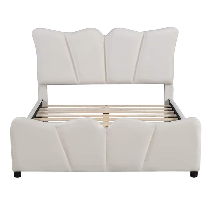 Upholstered Platform Bed Velvet Upholstered Bed