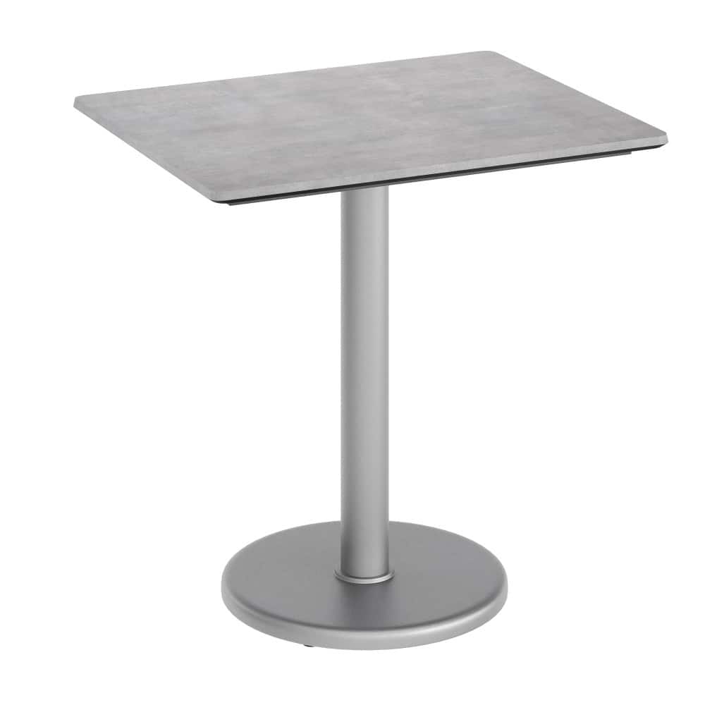 Commercial All-Weather HPL Tabletop with Round Base - 29.75"W x 23.75"D x 29.5"H