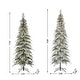 preview thumbnail 8 of 42, Glitzhome Pre-Lit Flocked Pencil Spruce Artificial Christmas Tree with Warm White Lights