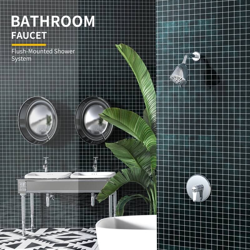 GIVINGTREE Single-Handle 8-Spray Shower Faucet (Valve Included)