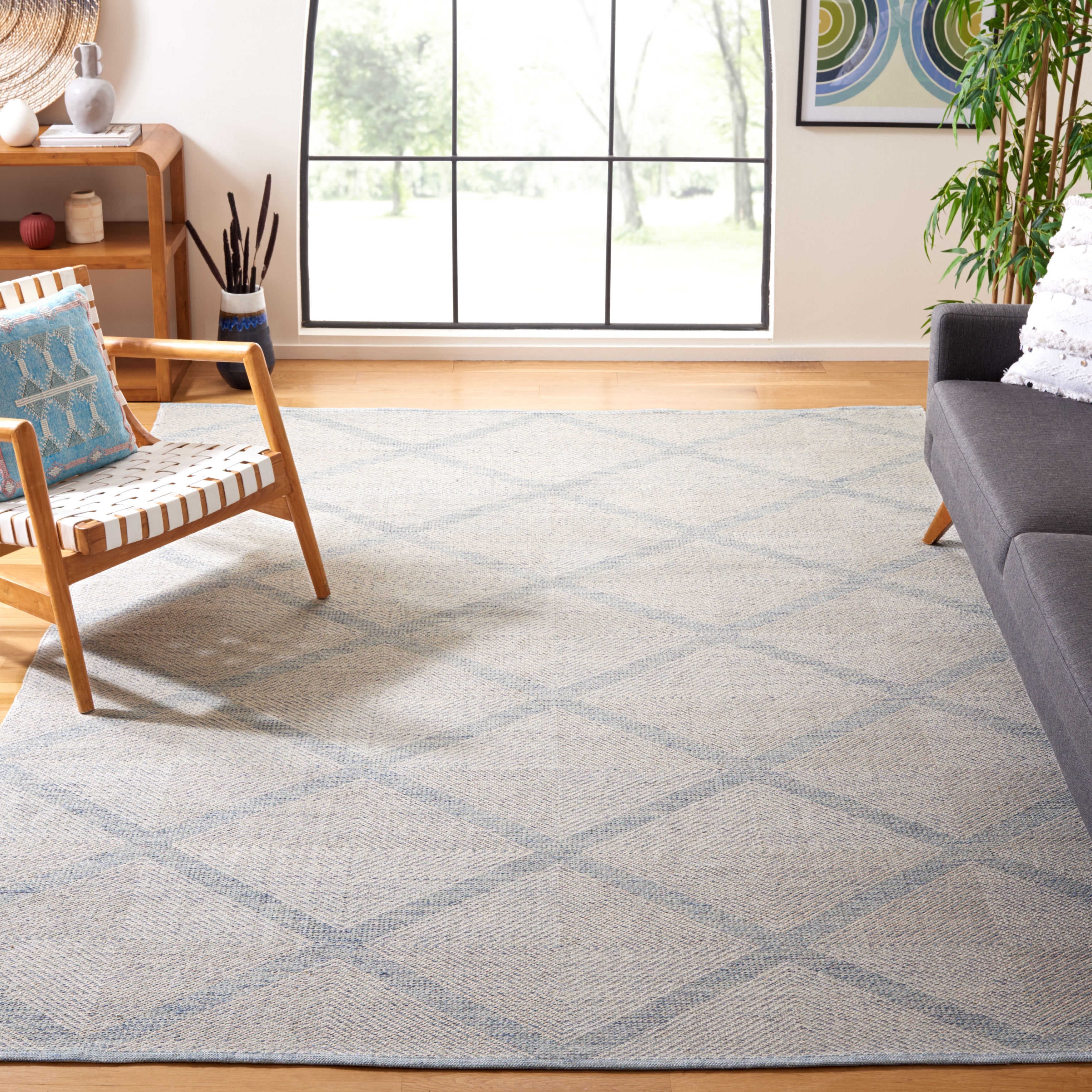 SAFAVIEH, Handmade Flatweave Montauk Rigmor Trellis Cotton Rug