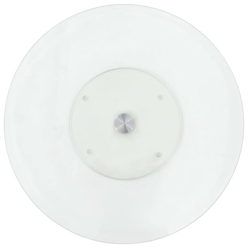 vidaXL Rotating Serving Plate Transparent 23.6" Tempered Glass