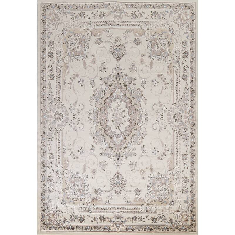 Floral Medallion Turkish Transitional Oriental Rug Traditional Carpet