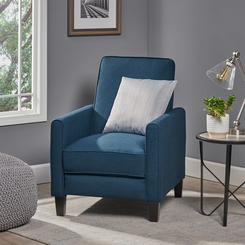 Push Back Recliner Chair for Living Room, Mid Century Modern Lazy Sofa Chair, Fabric Upholstered Arm Chair for Office, Bedroom