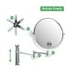 preview thumbnail 5 of 20, 8 inch Double-Sided Framed Wall Mounted Magnifying Bathroom Mirror