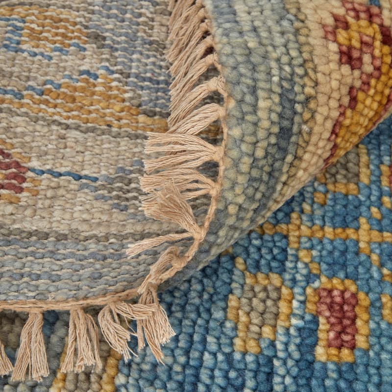 Grand Bazaar Foxboro Hand Knotted Geometric Traditional Area Rug