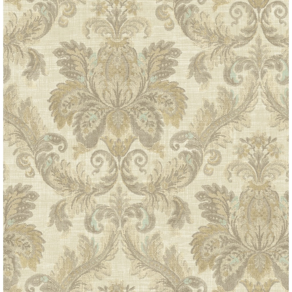 Seabrook Designs Rosita Acanthus Damask Unpasted Wallpaper