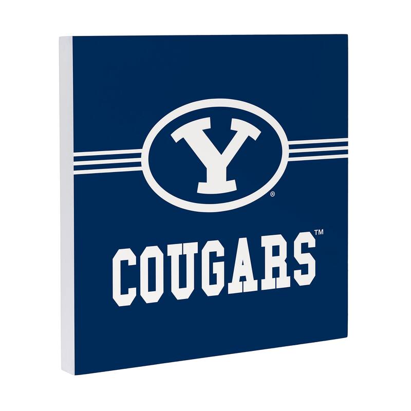 Brigham Young University Wooden Door Decor Wall Sign - Multi-Color