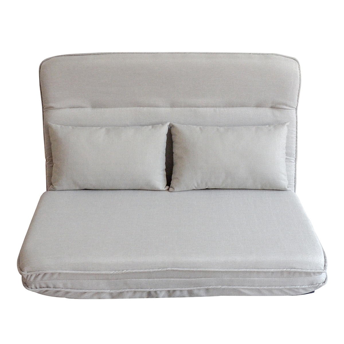 Merax Folding Lazy Sofa Floor Chair Sofa Lounger Bed with Armrests and a Pillow Blue/_1