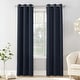 preview thumbnail 11 of 36, No. 918 Sora Casual Textured Grommet Curtain Panel, Single Panel 40 x 63 - Navy