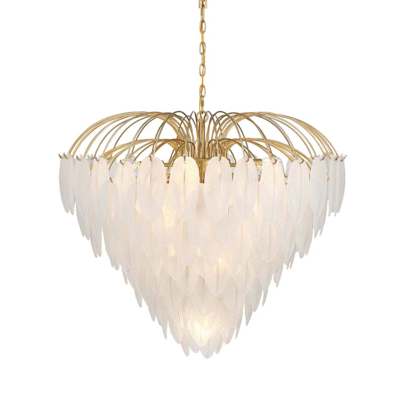 Savoy House 1-3505-15 Boa 15 Light 34" Wide Waterfall Chandelier - Warm Brass
