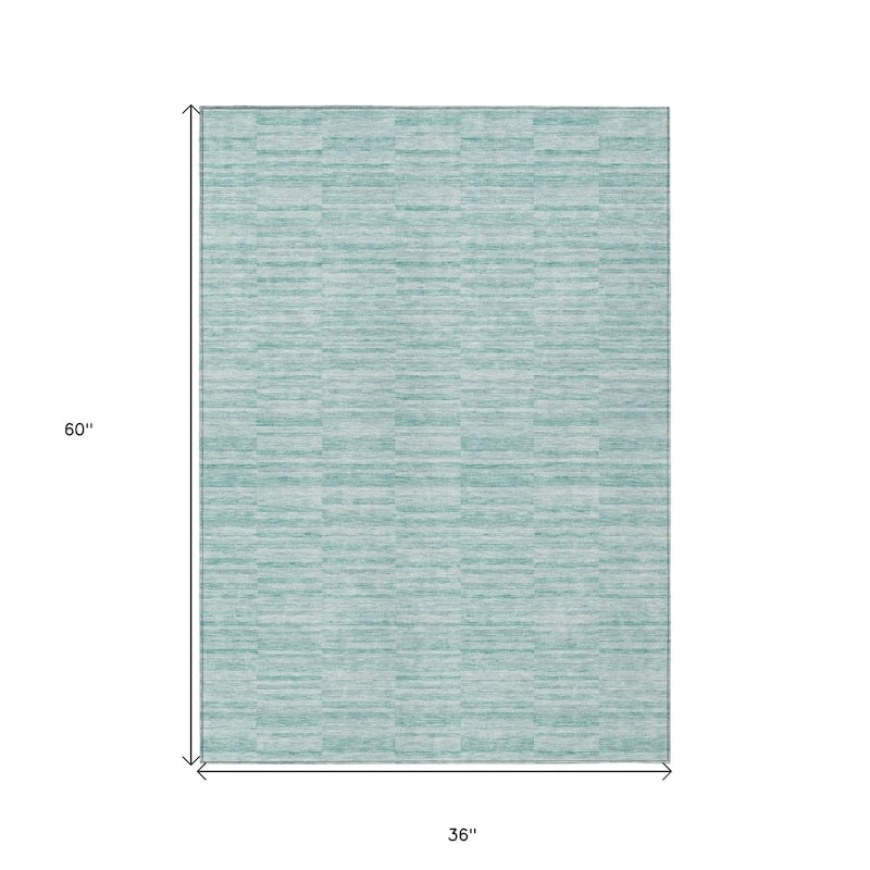 HomeRoots Striped Transitional Rectangle Outdoor Rug