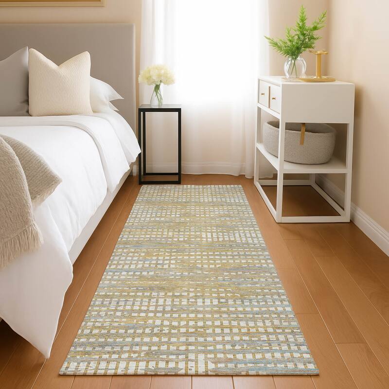 Machine Washable Indoor/ Outdoor Casual Keystone Chantille Rug